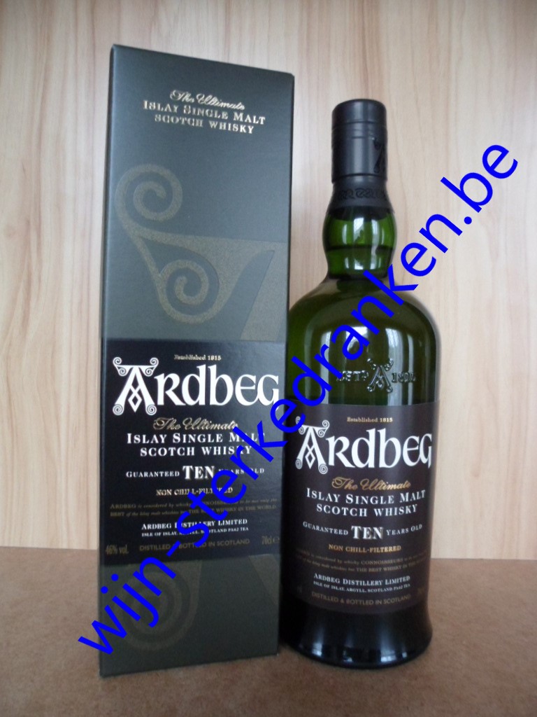 ARDBERG 10 YEARS  whisky www.wijn-sterkedranken.be