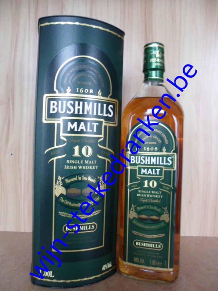 BUSHMILLS 10 YEARS MALT whiskey www.wijn-sterkedranken.be