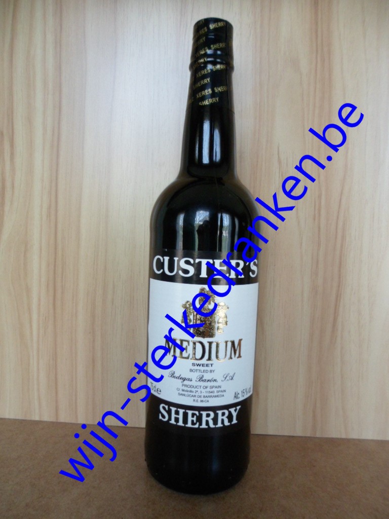 CUSTER\'S MEDIUM SWEET SHERRY www.wijn-sterkedranken.be