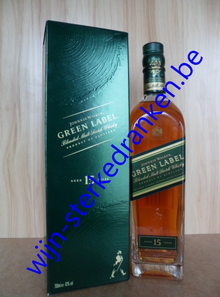 JOHNNIE WALKER GREEN MALT 15 YEARS WHISKY www.wijn-sterkedranken.be