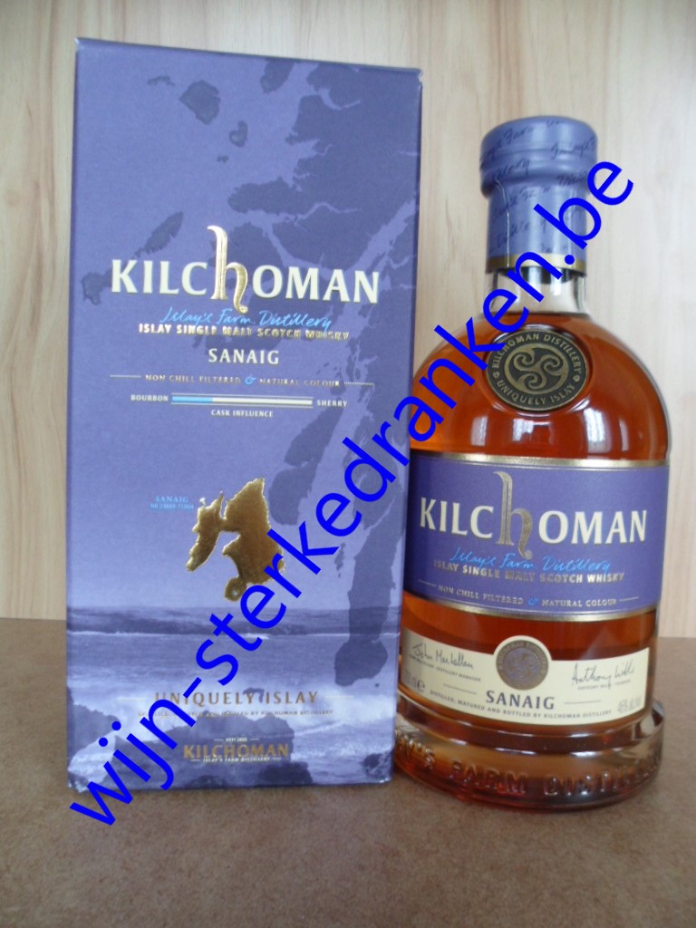 KILCHOMAN SANAIG whisky www.wijn-sterkedranken.be