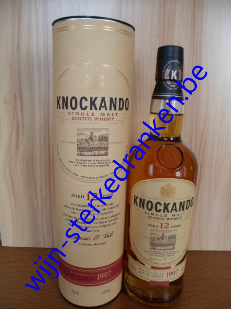 KNOCKANDO 12 YEAR ORIGINAL whisky www.wijn-sterkedranken.be