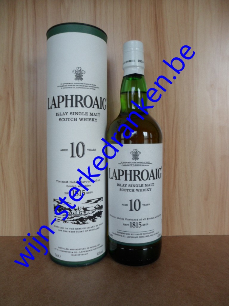 LAPHROAIG 10 YEARS whisky www.wijn-sterkedranken.be