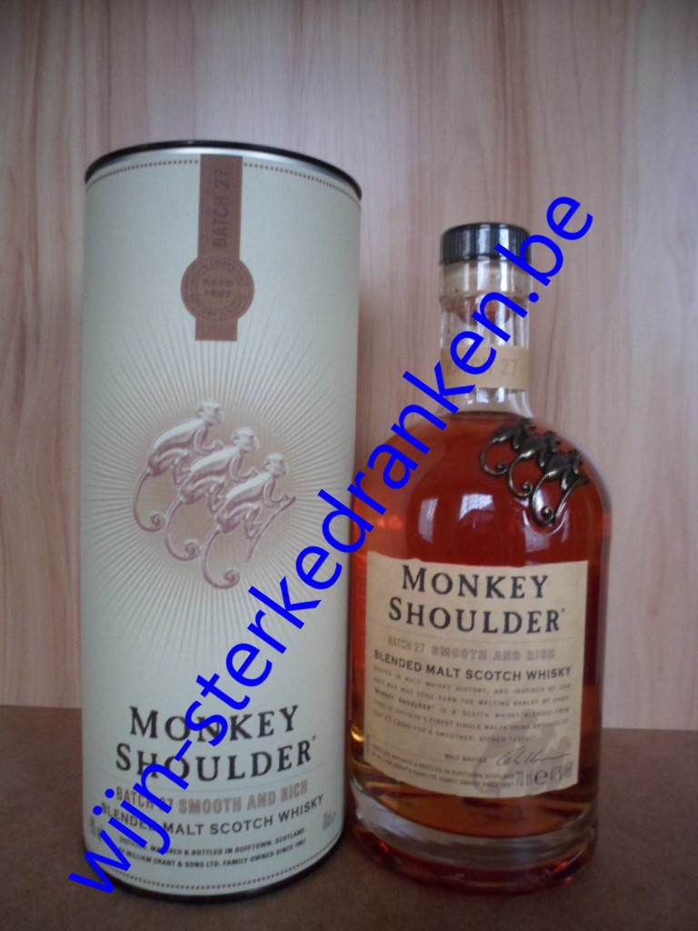 MONKEY SHOULDER whisky www.wijn-sterkedranken.be