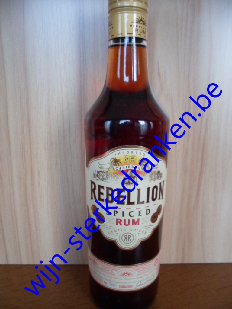 REBELLION PREMIUM SPICED RUM  www.wijn-sterkedranken.be