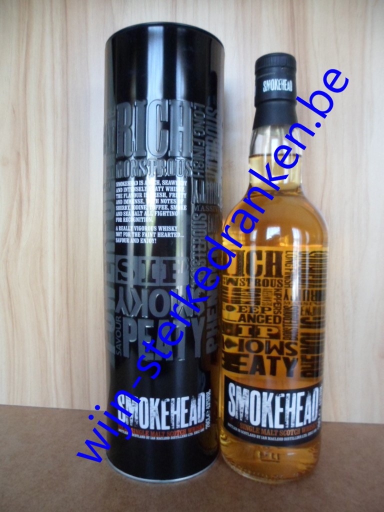 SMOKEHEAD SINGLE MALT  www.wijn-sterkedranken.be