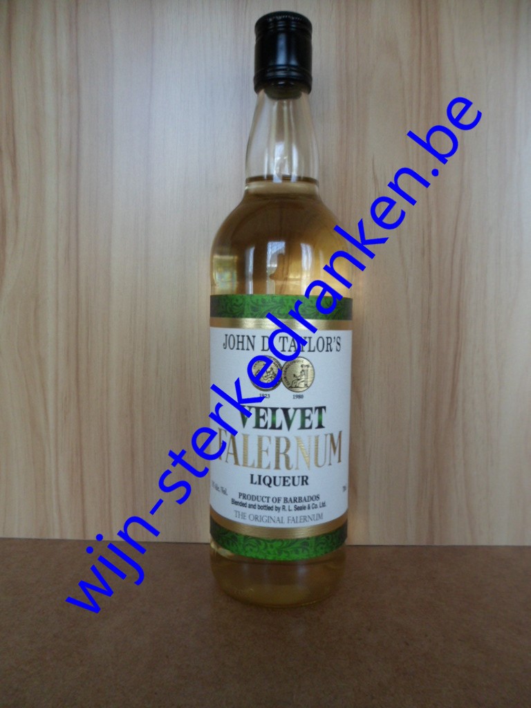 JOHN D.TAYLOR\'S VELVET FALERNUM LIKEUR www.wijn-sterkedranken.be