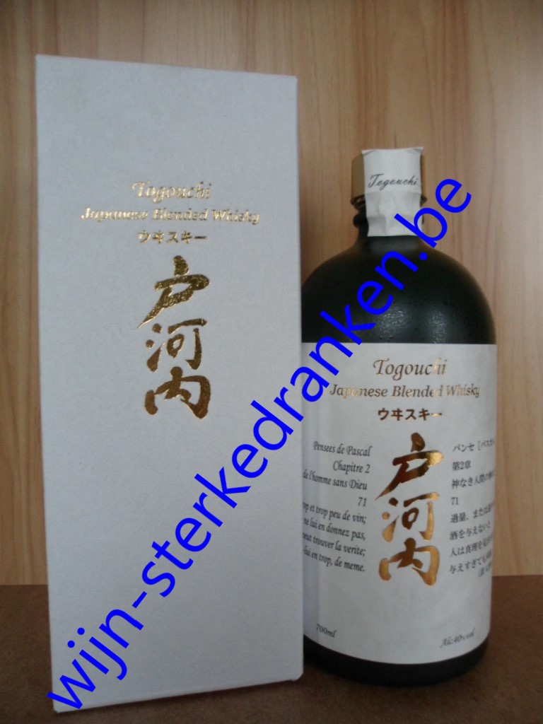 TOGOUCHI BLENDED WHISKY www.wijn-sterkedranken.be