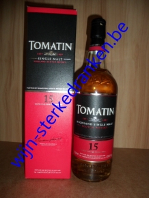 TOMATIN 15 YEARS whisky www.wijn-sterkedranken.be