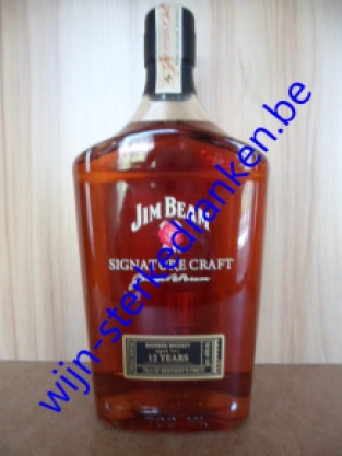 JIM BEAM SIGNATURE CRAFT 12 YEARS BOURBON www.wijn-sterkedranken.be