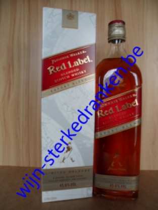 JOHNNIE WALKER RED LABEL EXPORT WHISKY www.wijn-sterkedranken.be